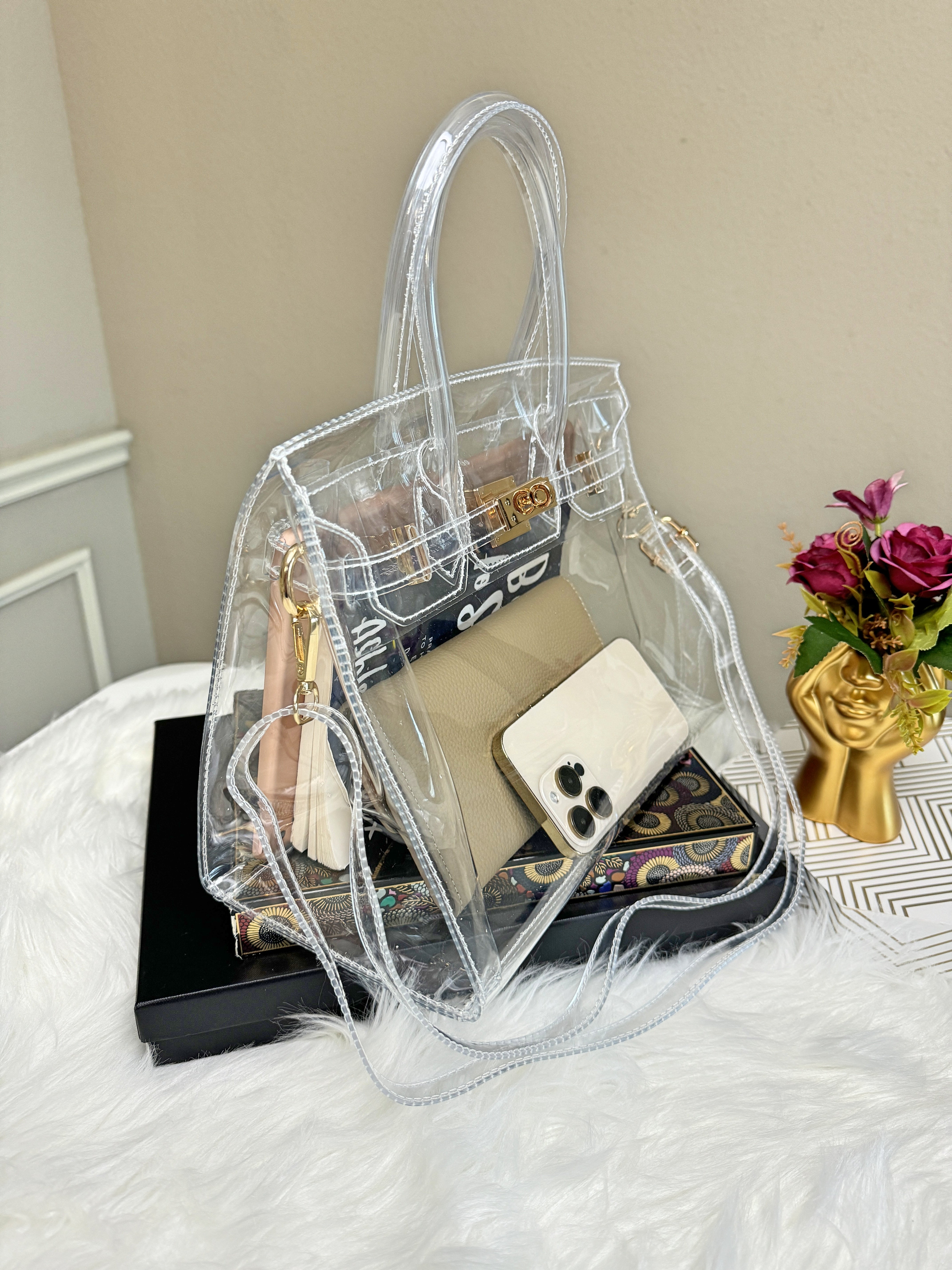 Clear Stadium Concert Bag | Clear Handbag | Stadium Approved | Top